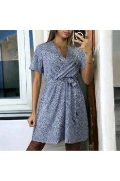 Robe Croisé Motif Liberty Royal