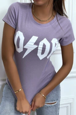 Tee-shirt Lilas D/OR